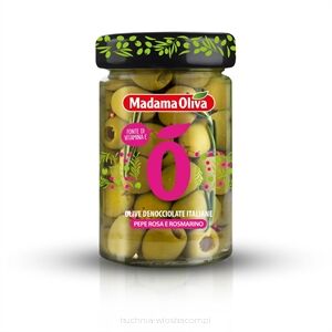 Oliwki zielone z czerwonym pieprzem i rozmarynem, 300g