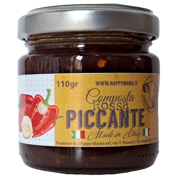 Composta Rossa Piccante - konfitura z papryki, jabłek i cebuli 110g