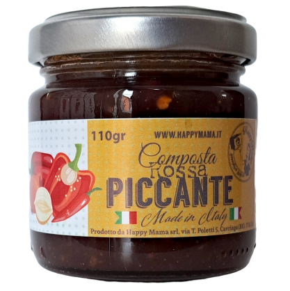 Composta Rossa Piccante - konfitura z papryki, jabłek i cebuli 110g