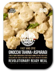 Gnocchi w sosie tahini ze szparagami - danie gotowe vegan 250g