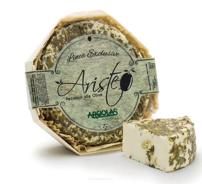 Aristeo Pecorino alle Olive - owczy ser z oliwkami, ok. 330g