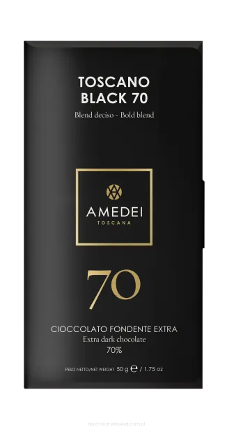 Toscano Black 70% - czekolada Amedei ciemna 70%, 50g