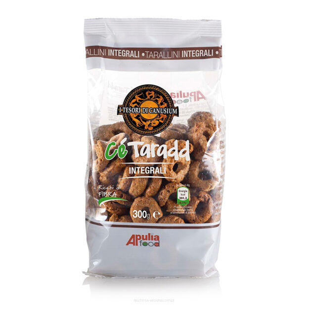Taralli z mąki pełnoziarnistej 300g