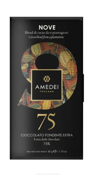 'Nove' - Czekolada Amedei ciemna extra 75%, 50g