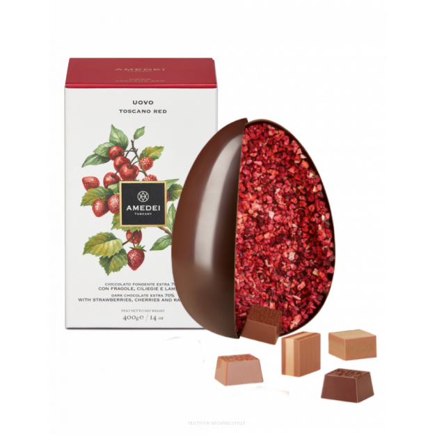Jajko czekoladowe Amedei Toscano Red, 400g