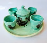 Ceramiczny zestaw do kawy - rękodzieło z Sardynii