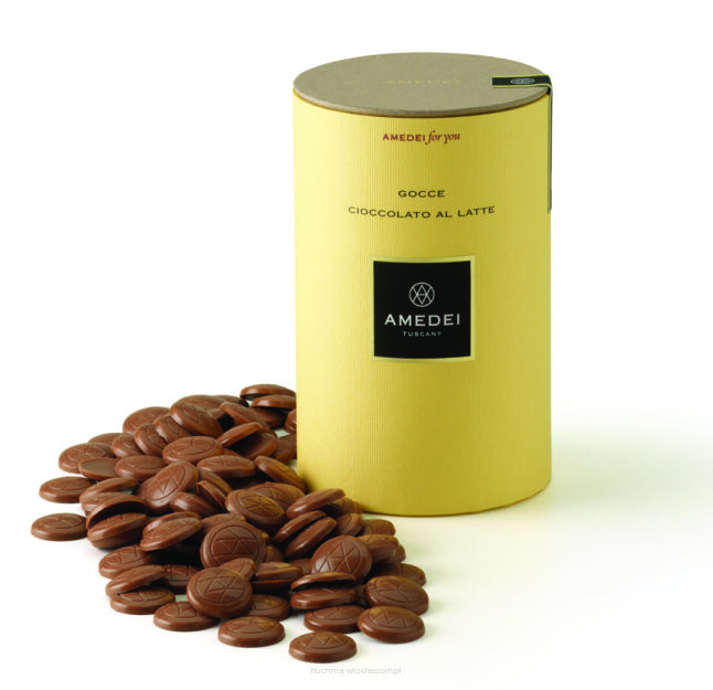 Krople czekoladowe mleczne Amedei 250g 