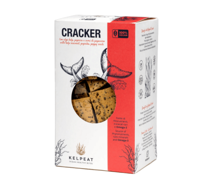 Spicy Wave - krakersy z algami Kelp, papryką i makiem, 100g