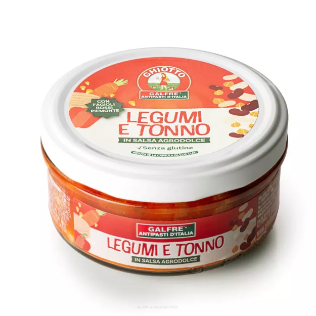 Strączki i tuńczyk w sosie słodko-kwaśnym, Galfre', 160g