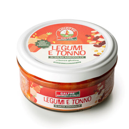 Strączki i tuńczyk w sosie słodko-kwaśnym, Galfre', 160g