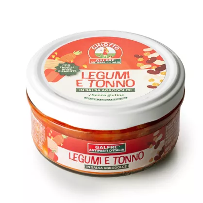 Strączki i tuńczyk w sosie słodko-kwaśnym, Galfre', 160g