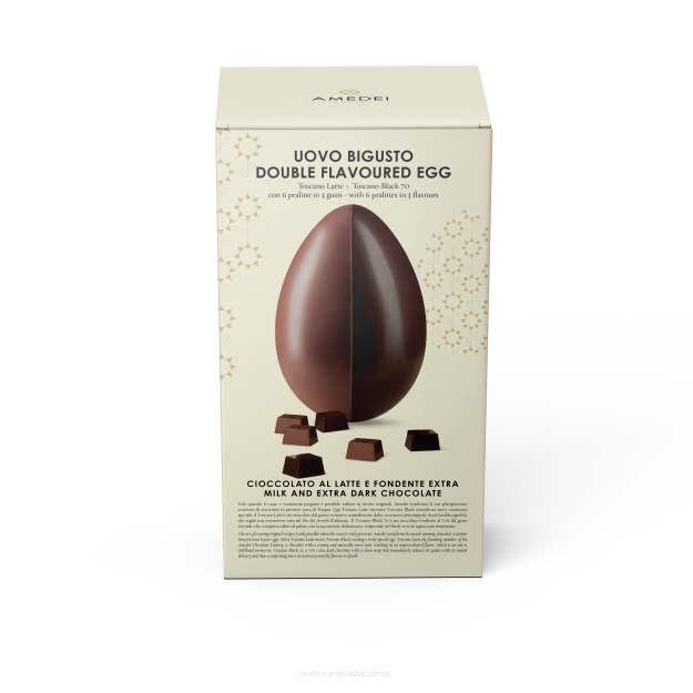 Jajko z czekolady mlecznej i ciemnej Amedei, 450g