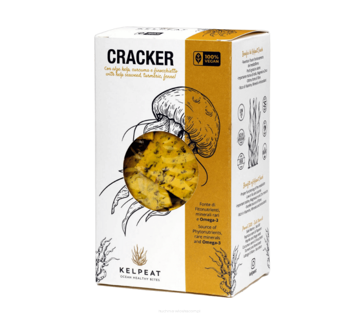Oriental Surf - krakersy z algami Kelp, kurkumą i koprem włoskim, 100g