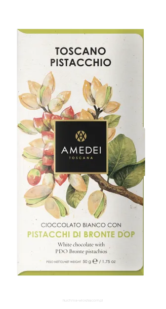 Toscano Pistacchio - Czekolada Amedei Biała z Pistacjami 50g