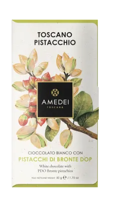 Toscano Pistacchio - Czekolada Amedei Biała z Pistacjami 50g