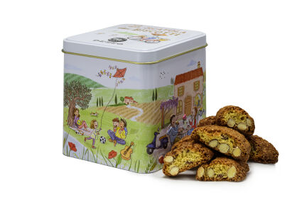 "Scatola di Biscotti" - Cantuccini Migdałowe - Cantuccini Toscani IGP w ozdobnej puszce, 250g