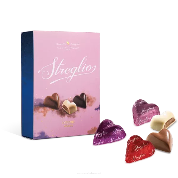 Cuori - pralinki serduszka czekoladowe 100g Streglio