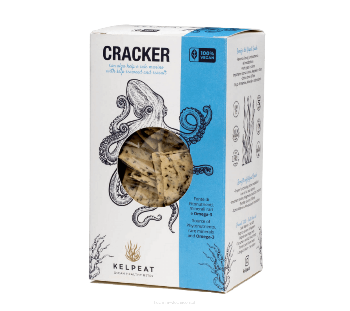 Mediterranean Umami - krakersy z algami Kelp i tymiankiem, 100g