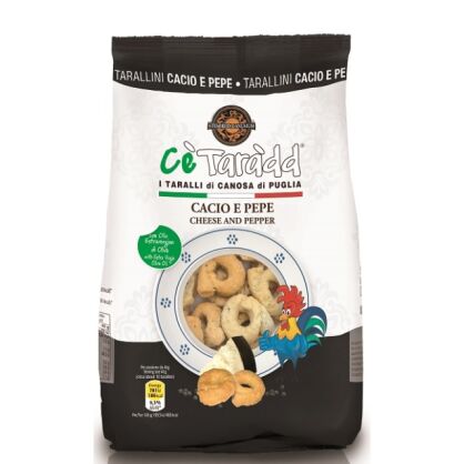 Taralli 'Tesorini' ser owczy cacio i pieprz, 225g