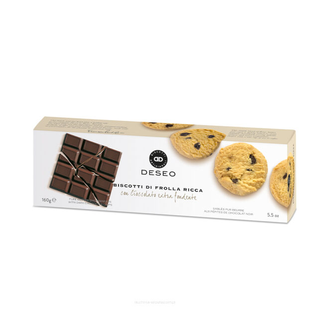 Biscotti czekoladowe - ciasteczka maślane z czekoladą 160g