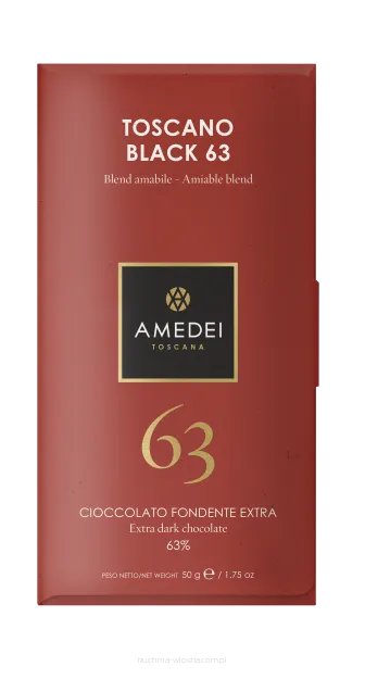 Toscano Black 63% - czekolada Amedei ciemna 63%, 50g