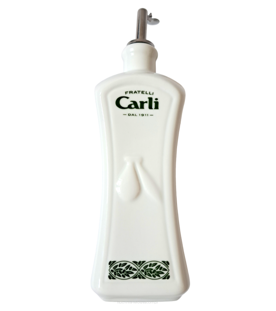 Porcelanowa butelka z dozownikiem do oliwy Fratelli Carli, 370ml