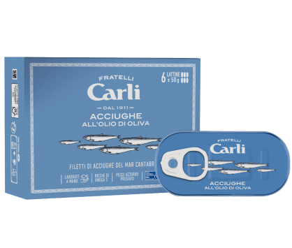 Anchois w oliwie z oliwek, Carli 50 g