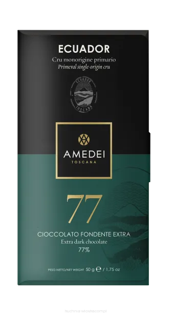 CRU Ecuador - czekolada Amedei ciemna 77%, 50g