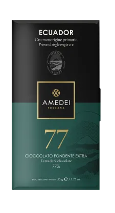 CRU Ecuador - czekolada Amedei ciemna 77%, 50g