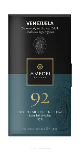 CRU Venezuela - czekolada Amedei ciemna 92%, 50g