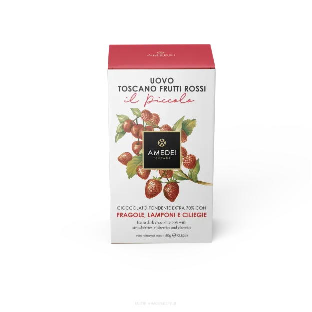 Jajko czekoladowe Frutti Rossi Amedei, 80g