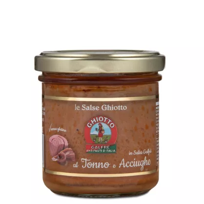 Kremowy sos z tuńczyka i anchois, z oliwą z oliwek, bezglutenowy 140g, Galfre'