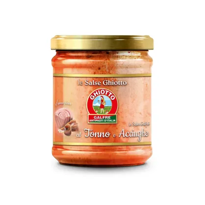 Kremowy sos z tuńczyka i anchois, z oliwą z oliwek, bezglutenowy 140g, Galfre'
