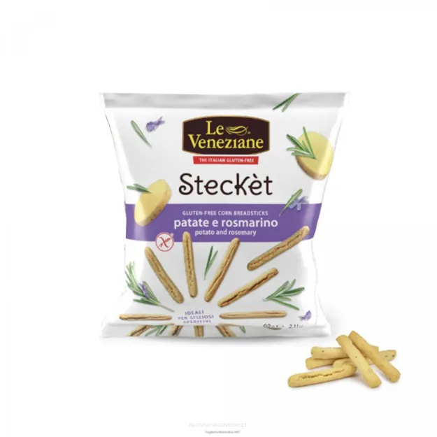 Stecket - mini paluszki bezglutenowe z rozmarynem i ziemniakami, 60g