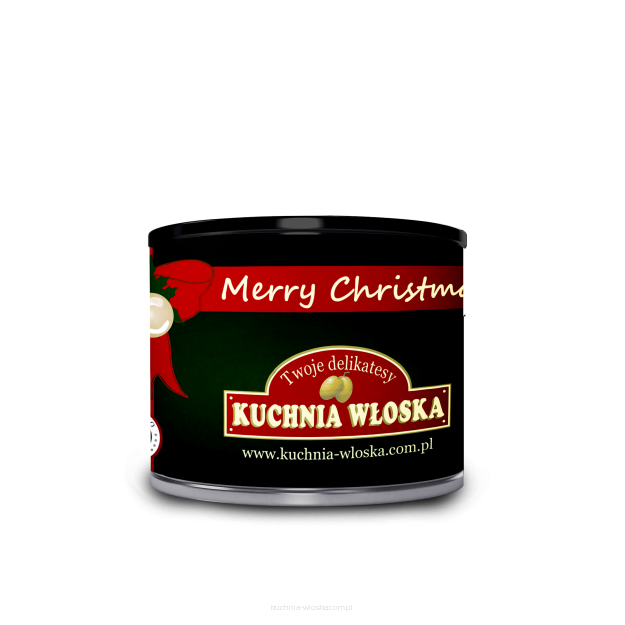 Ziarna kawy w gorzkiej czekoladzie, świąteczna puszka 130g