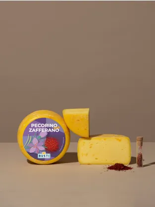 Owczy ser dojrzewający z szafranem, Busti, ok. 270g