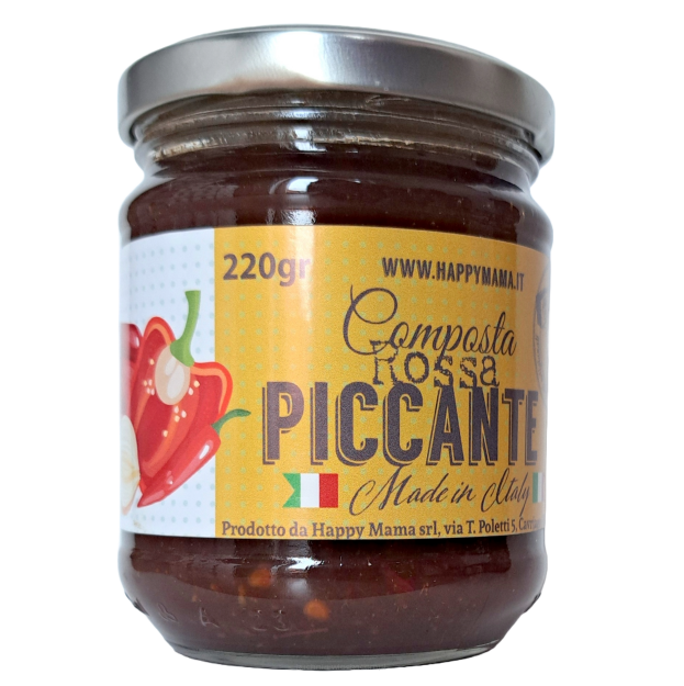 Composta Rossa Piccante - konfitura z papryki, jabłek i cebuli 220g