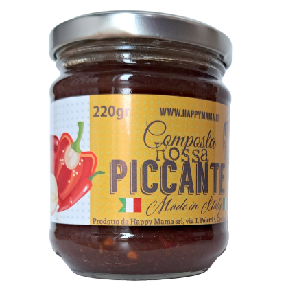 Composta Rossa Piccante - konfitura z papryki, jabłek i cebuli 220g