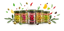Oliwki czarne Leccino z oregano i papryczkami peperoncino, 300g