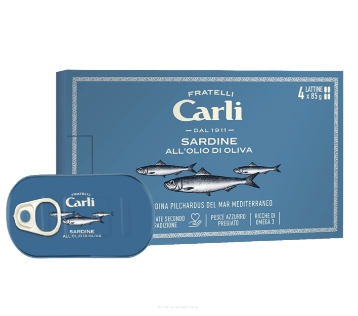 Sardynki w oliwie z oliwek, Carli, 85g