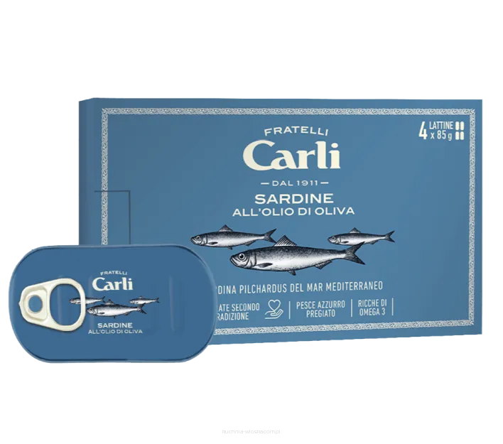 Sardynki w oliwie z oliwek, Carli, 85g