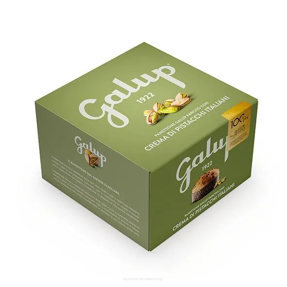 Panettone nadziewane kremem pistacjowym, Galup, 900g