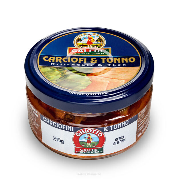 Karczochy z tuńczykiem w kawałkach 215g