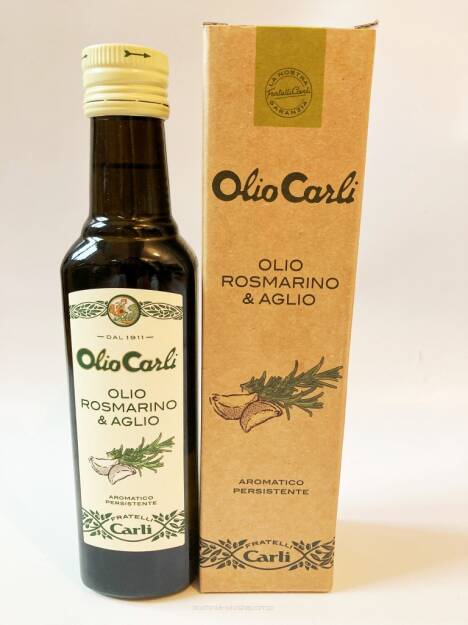 Oliwa z oliwek Rozmaryn i czosnek, Carli 250ml 