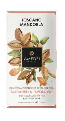Toscano Mandorla - Czekolada Amedei Ciemna z Migdałami, 50g