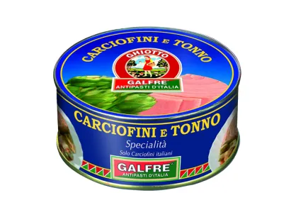 Karczochy z tuńczykiem w kawałkach, 160g Galfre'