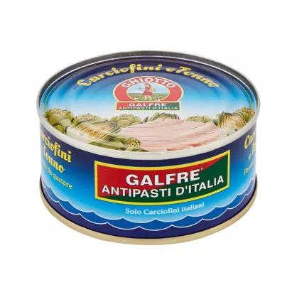 Karczochy z tuńczykiem w kawałkach, 160g Galfre'