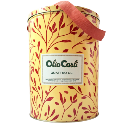 Secchiello Quattro Oli - Ozdobna puszka prezentowa na oliwy, z uchwytem, Fratelli Carli