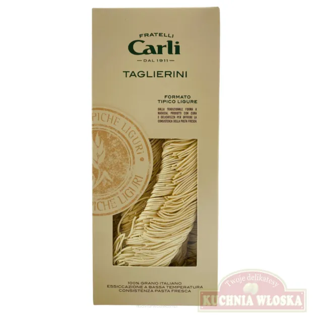 Taglierini - Tradycyjny liguryjski makaron z semoliny durum Carli, 500g