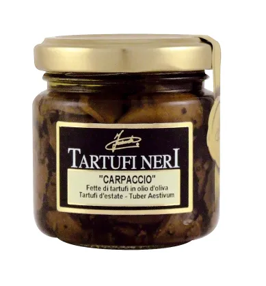 Carpaccio z czarnej trufli w oliwie z oliwek, 80g